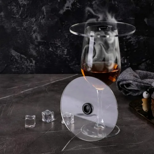 Vista 7 de 3 fundas para tazas de pistola de ahumar, tapas de infusor, fundas de bebidas de cóctel, accesorios para pistolas de fumar para copas de vino