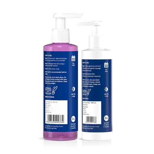 Vista 2 de Metrol Be Bodywise - Kit de niacinamida con gel de baño de niacinamida al 5%, 8.5 fl oz, loción corporal de niacinamida al 10% de niacinamida, 6.8