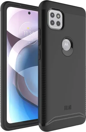 Vista 10 de TUDIA DualShield - Funda para teléfono Motorola One 5G ACE 2021, [Fusionar] a prueba de golpes, grado militar, doble capa, resistente, delgada