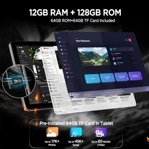 Vista 4 de Callsky-Tab Tablet de 10 pulgadas, tableta Android de 10 pulgadas, tableta Android 15, 12 GB de RAM+128 GB ROM