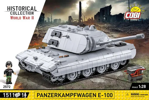 Vista 2 de COBI Colección histórica: Juego de construcción de tanques Panzerkampfwagen E-100 de la Segunda Guerra Mundial, 1511 piezas