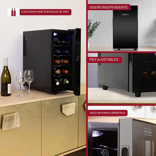 Vista 5 de Koolatron Enfriador de vino termoeléctrico de 10 botellas