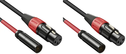 Vista 8 de Cable de audio para micrófono Mini XLR macho a XLR hembra, 1 pie Cable adaptador XLR macho a XLR hembra de 3 pines para Blackmagic Pocket 4K
