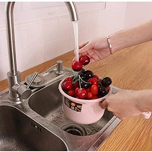 Vista 2 de 4 cucharas de agua gruesas, cucharones de plástico grandes con mango para el hogar, cocina, baño, 3 ledles y 1 bola de lavado
