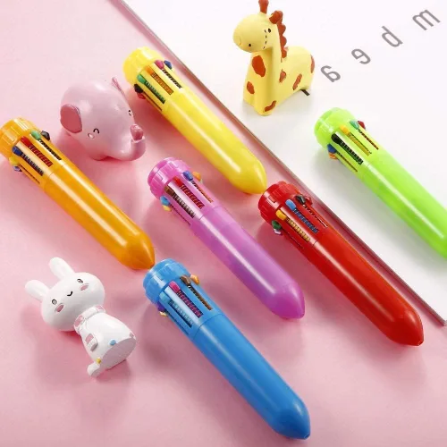 Vista 5 de Kaptin Paquete de 36 mini bolígrafos de plástico neón, bolígrafos retráctiles, bolígrafos multicolores, suministros escolares de oficina para niños