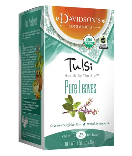 Vista 7 de Davidson's Organics, Tulsi Pure Leaves, 8 bolsas de té, paquete de 12