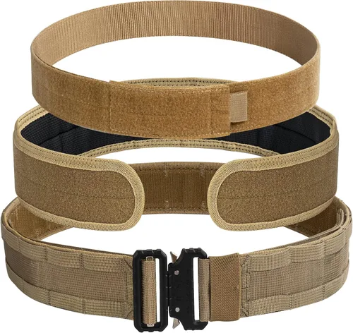 Vista 8 de AIKATE Cinturón táctico de batalla Molle – Cinturón de combate de liberación rápida de 1.75 pulgadas/2.25 pulgadas interior y 2.0 pulgadas exterior