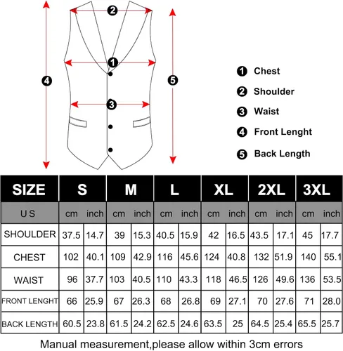 Vista 3 de DiBanGu Suit Vest for Men Vest Set with Tie Bowtie Tie Clip Pocket Square Cufflinks 6Pcs Waistcoat