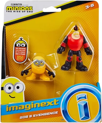 Vista 6 de Imaginext Fisher-Price - Personajes coleccionables inspirados en Minions The Rise of Gru - Figuras de Bob y Svengence