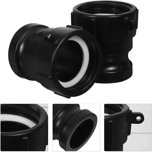 Vista 9 de 2pcs Ibc Tote Hose Adapter 2 Inch Fine Thread Cam Groove Fitting