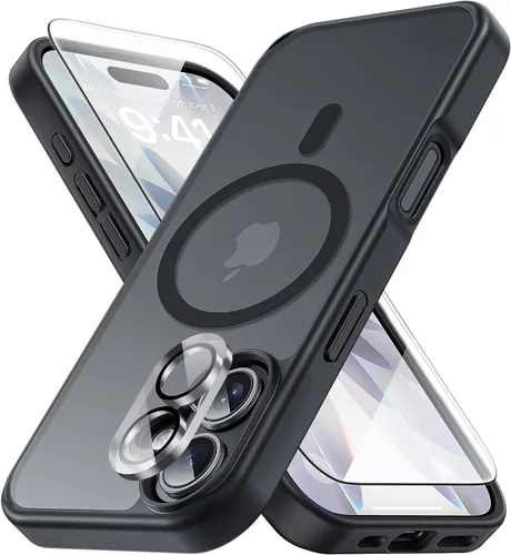 Vista 125 de Yriklso 3 en 1 Funda Magnética Fuerte para iPhone Air, 1X Protector de Pantalla + 1X Protector de Lente de Cámara, Cubierta Protectora a Prueba