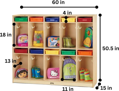 Vista 2 de Jonti-Craft 6679JC - Centro para llevar a casa con cubos de colores, madera