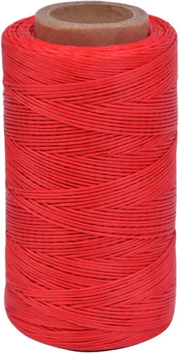 Vista 8 de Hilo encerado, 284 yardas, 150D 0.031 in de cuero, hilo encerado para reparación de zapatos, encuadernación, cuero, manualidades, bricolaje (beige)