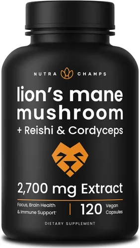 Vista 8 de NutraChamps Tintura de melena de león – Extracto líquido de melena de león orgánico USDA – 2 onzas líquidas – Sin alcohol, gotas de melena de león