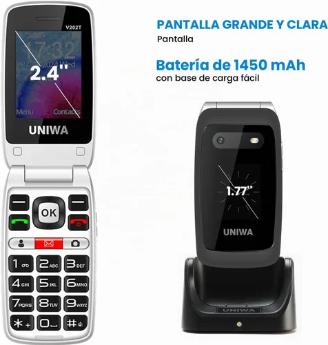 Vista 3 de Mosthink Teléfono celular desbloqueado 4G para personas mayores con tarjeta