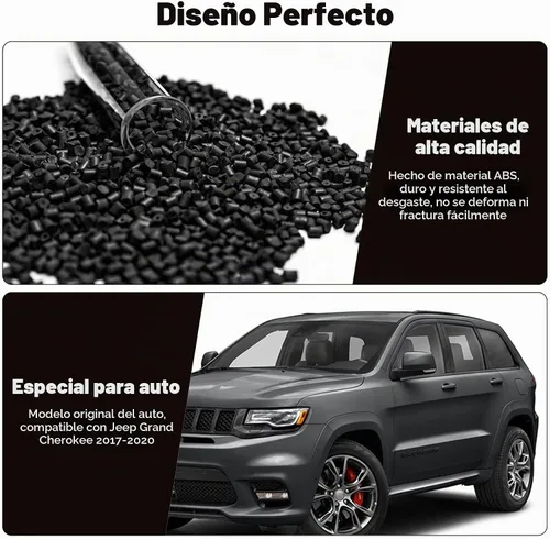 Vista 3 de RT-TCZ 7 piezas de insertos de malla para parrilla delantera, kit de insertos de cubiertas de anillos para Jeep Grand Cherokee 2017 2018 2019 2020