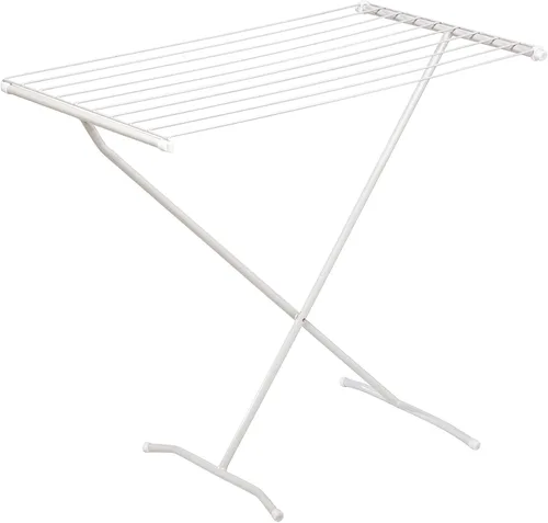 Vista 9 de Honey-Can-Do Estante de secado de ropa plegable fácil de plegar – Estante de lavandería de metal resistente, soporta 40 libras, perchero de ropa que