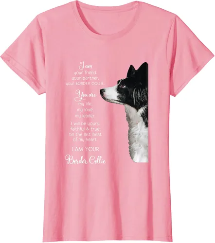 Vista 14 de Funny I Am Your Friend Your Partner Your Border Collie - Camiseta de regalo, Negro, S