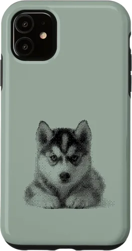 Vista 7 de Chic Husky Puppy for Dog Mom and Paw Parents Case for iPhone 15