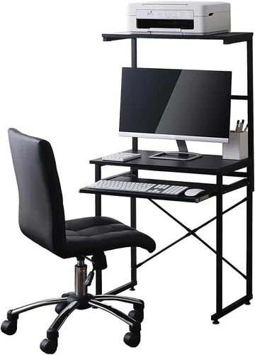 Vista 8 de Iris Ohyama TDK-6042 Desk, Office, PC Desk, Width 23.6 x Depth 16.5 x Height 50.0 inches (60 x 42 x 127 cm), PC, Work Desk, Assembly Item, Light