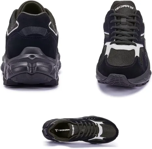Vista 5 de TEOHRW Zapatos deportivos de ancho extra ancho para hombre, zapatos cómodos para caminar, alivian el dolor de pies, puntera ancha con soporte de arco