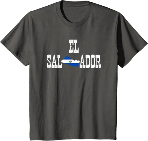 Vista 14 de Camiseta salvadoreña con bandera de El Salvador, Negro, S