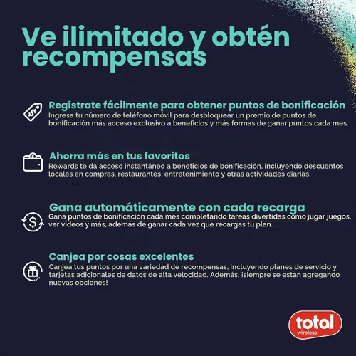 Vista 5 de Total Wireless Samsung Galaxy A01 4G LTE Prepago Smartphone - Negro - 16GB - Tarjeta SIM incluida -CDMA