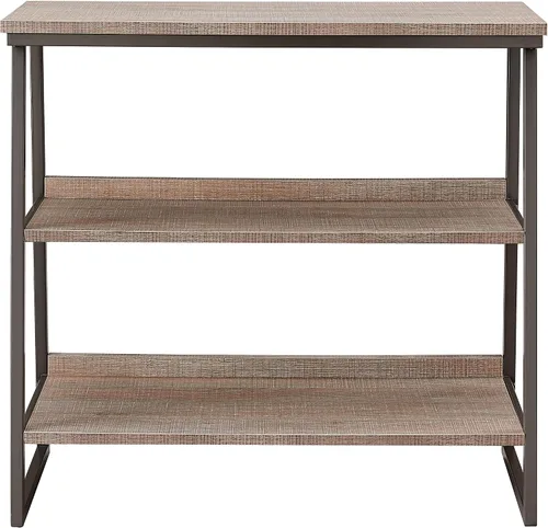 Vista 4 de Leick Home 70007-ROBLK - Estantería escalonada de metal y madera, roble aserrado/gris plomizo
