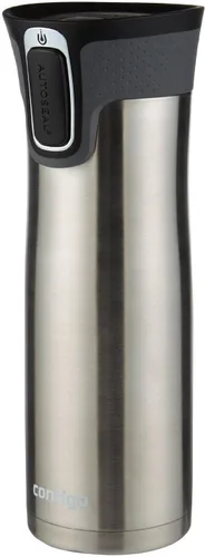 Vista 5 de Contigo AUTOSEAL West Loop - Taza de viaje de acero inoxidable aislada al vacío con tapa fácil de limpiar, 12 onzas, arándano