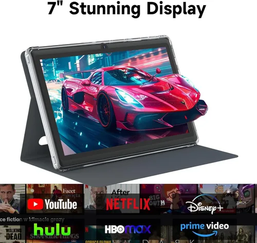 Vista 6 de PEICHENG Tablet Android 14.0 de 7", RAM 8GB(3+5Expand)+32GB ROM, Tabletas, Cámara Dual, Pantalla IPS de 1024 x 600, Expansión de 1TB, Tablet