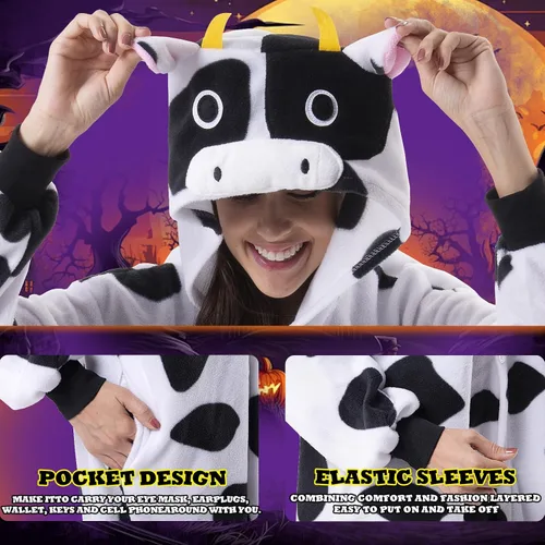 Vista 6 de Beauty Shine - Mameluco unisex para adultos, disfraz de personaje de caricaturas para cosplay, Halloween, Navidad, ropa para dormir o estar en casa