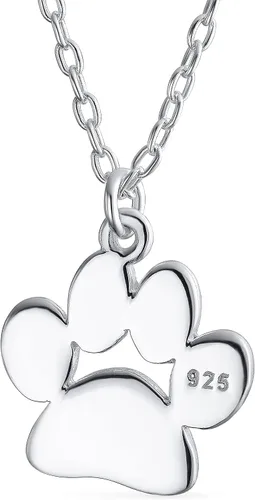 Vista 2 de Collar con dije de letra inicial del alfabeto A-Z, delicado perro, gato, mascota, gatito, cachorro, huella de pata, joyería de animales
