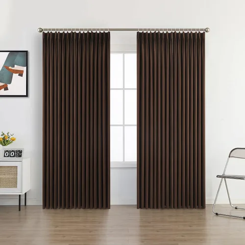 Vista 20 de MUMFAS Cortina opaca para oscurecer la habitación, cortinas opacas de 63 pulgadas de largo, con aislamiento térmico y división de habitación