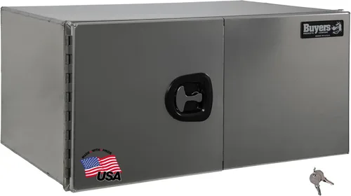 Vista 16 de Buyers Products 1705295 - Caja de herramientas para debajo de la carrocería con puertas de granero, 18 x 18 x 18 pulgadas, fabricada en Estados
