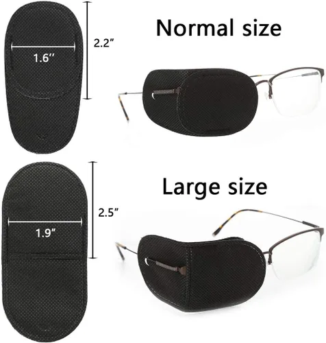 Vista 4 de Parches para ojos para adultos y niños, parche para ojos para lentes para tratar ojos perezosos, ambliopía, estrabismo para ojos izquierdos
