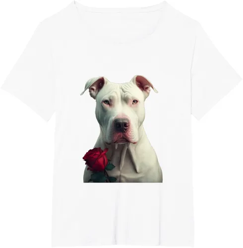 Vista 65 de Dogo Argentino Valentines Day Camiseta, Negro