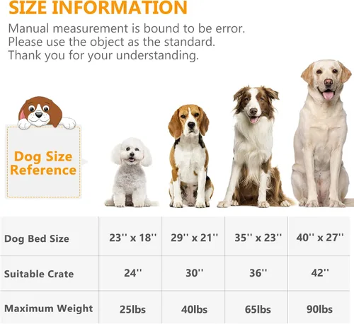 Vista 6 de Cama para Perro Almohadilla de Perrera Lavable Antideslizante Alfombrilla de Jaula para Perros Pequeños y Gatos (24 pulgadas)