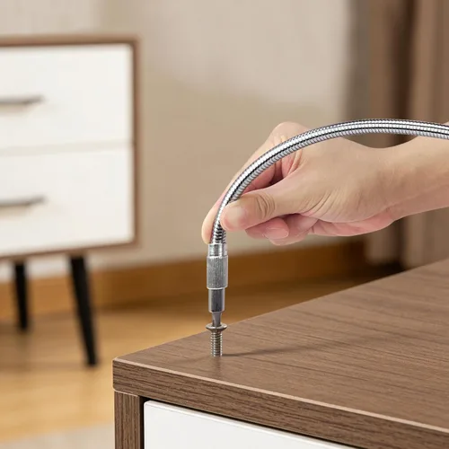 Vista 5 de Guyuyii Extensión de Broca Flexible - Eje Suave Hexagonal Magnético de 1/4" para Lugares Difíciles de Alcanzar - Extensión de Broca Flexible