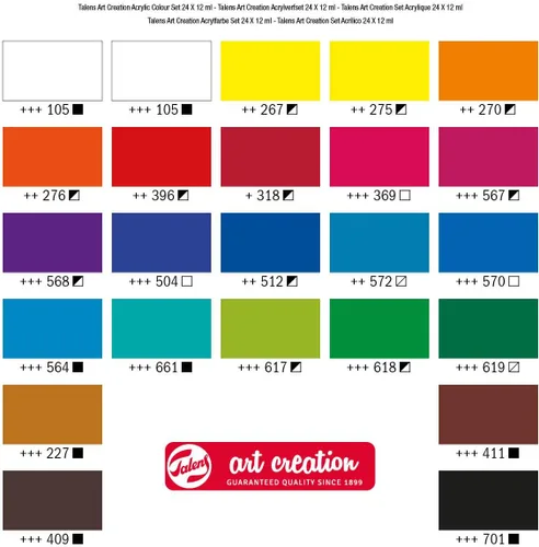 Vista 5 de Talens Art Creation TALENS Art CREAT.Set 24/PKG, negro/azul/verde/rojo, talla única