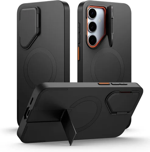 Vista 56 de SURITCH Funda para teléfono Samsung Galaxy S26 Plus, cubierta protectora magnética con cubierta de cámara y soporte de metal ajustable para Galaxy