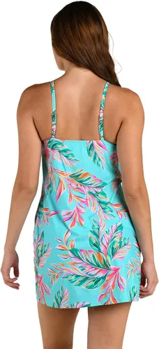 Vista 2 de 24th & Ocean Vestido de cuello alto para mujer Aguamarina/ Ibiza Palms