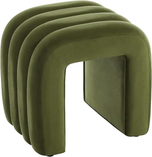 Vista 15 de Taburete otomano multifuncional, reposapiés para sofá, taburete de tocador moderno para sala de maquillaje, sala de estar y entrada, taburete