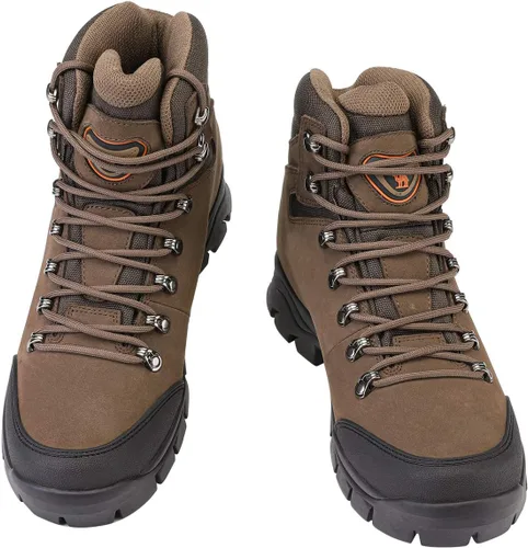 Vista 4 de CAMEL CROWN Botas de senderismo para hombre, de cuero auténtico