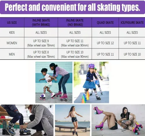 Vista 6 de Holisogn Bolsa de patinaje en línea y ruedas, bolsas de alta calidad y moda para niños, niños, adolescentes, adultos