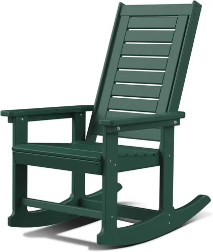 Vista 37 de GREENVINES Oversized Outdoor Rocking Chair, HDPE Rocker, Aqua