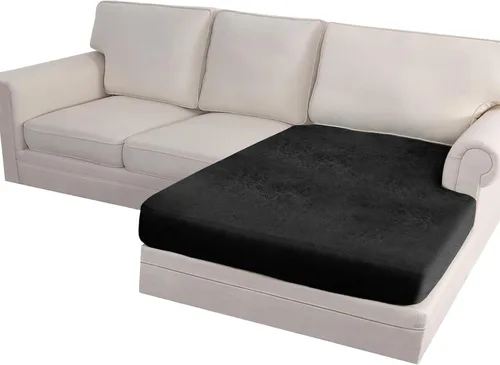 Vista 123 de Funda de cojín para sofá con aspecto de cuero, 1 unidad, elástica, para sala de estar, funda de cojín individual para sofá, protector de asiento