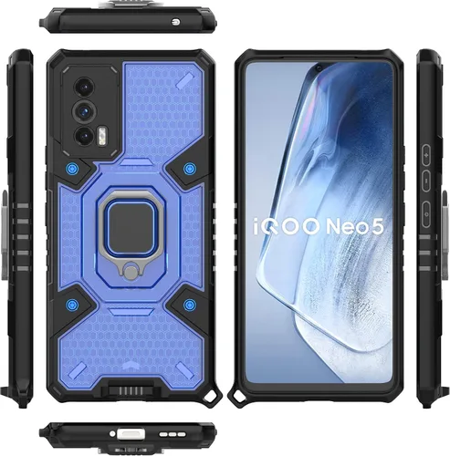 Vista 49 de Funda para 1+ Nord 2 5G, funda para OnePlus Nord 2 5G con funda de soporte, color azul