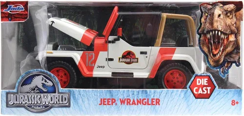 Vista 9 de Jada Jurassic World 1:24 1992 Jeep Wrangler Jurassic World - Auto fundido a presión, juguetes para niños y adultos