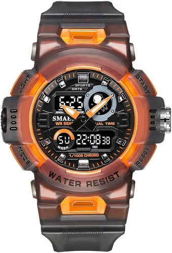 Vista 3 de KXAITO Mens Watches Sports Outdoor Waterproof Military Unisex Watch Multi Function Tactics LED Face Alarm Stopwatch for Women 8063