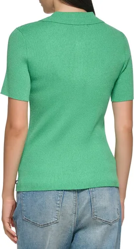 Vista 4 de Suéter suave de manga corta Lurex para mujer